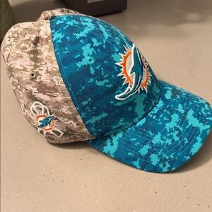 NFL/Miami Dolphins Teal and Camouflage New Era Cap